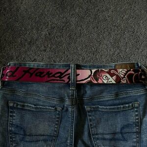 Ed Hardy Pink Kids Belt